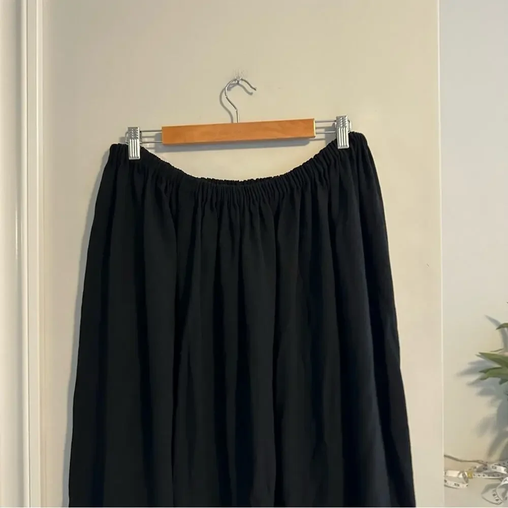 Vintage Black Large Handmade Maxi Skirt Large
